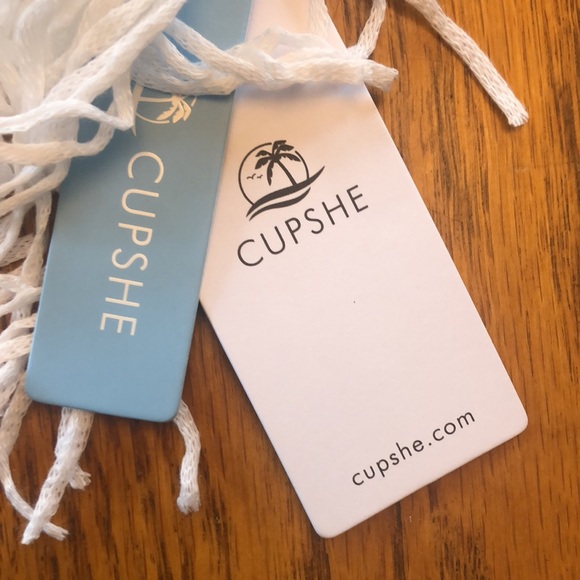 NWT CUPSHE White swim cover boho Crochet Tassel Three Quarter Sleeve … - Picture 8 of 9